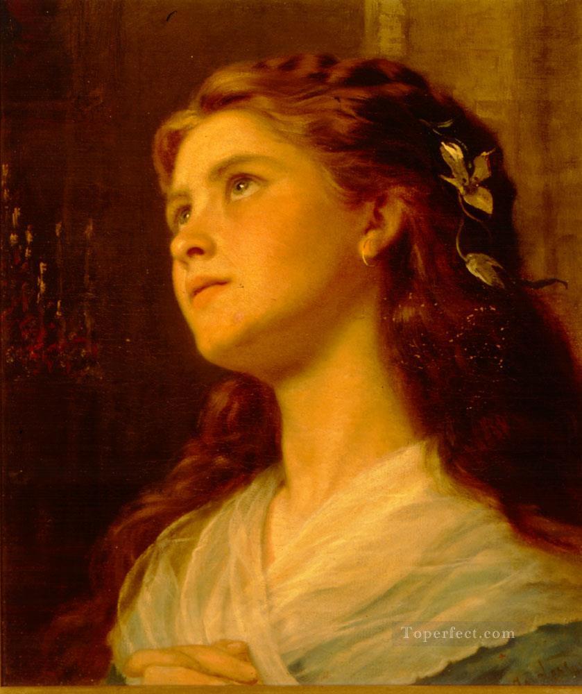 若い女の子の肖像 ジャンル ソフィー・ゲンゲンブレ・アンダーソン油絵